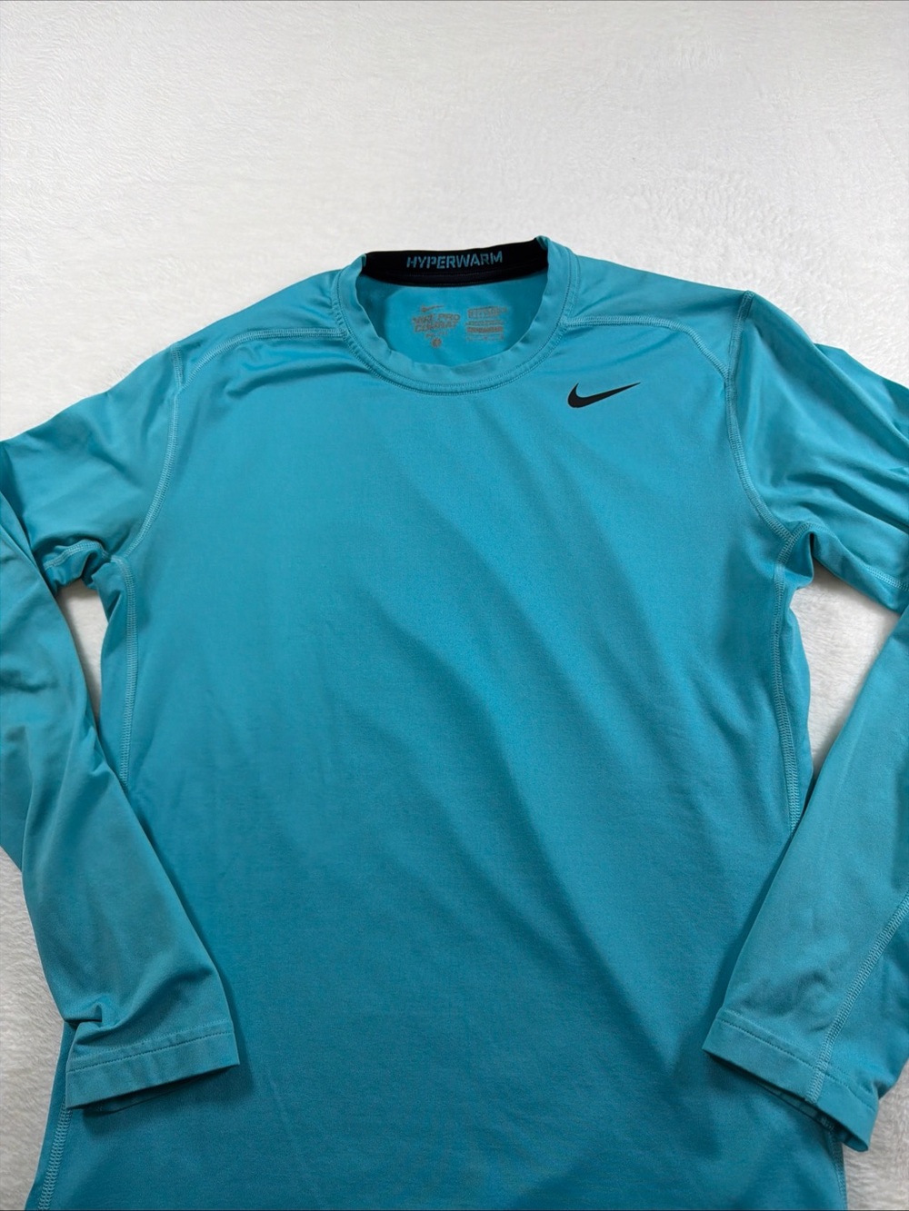 Nike Teal Long-Sleeve Hyperwarm Crew